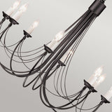 Carisbrooke Elegant Gothic Chandelier with Hand-Bound Wire Drapes