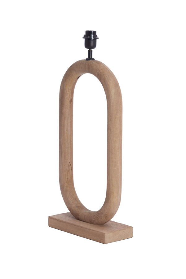 Natural Wood Matt Finish Lamp Base 30x12x59 cm
