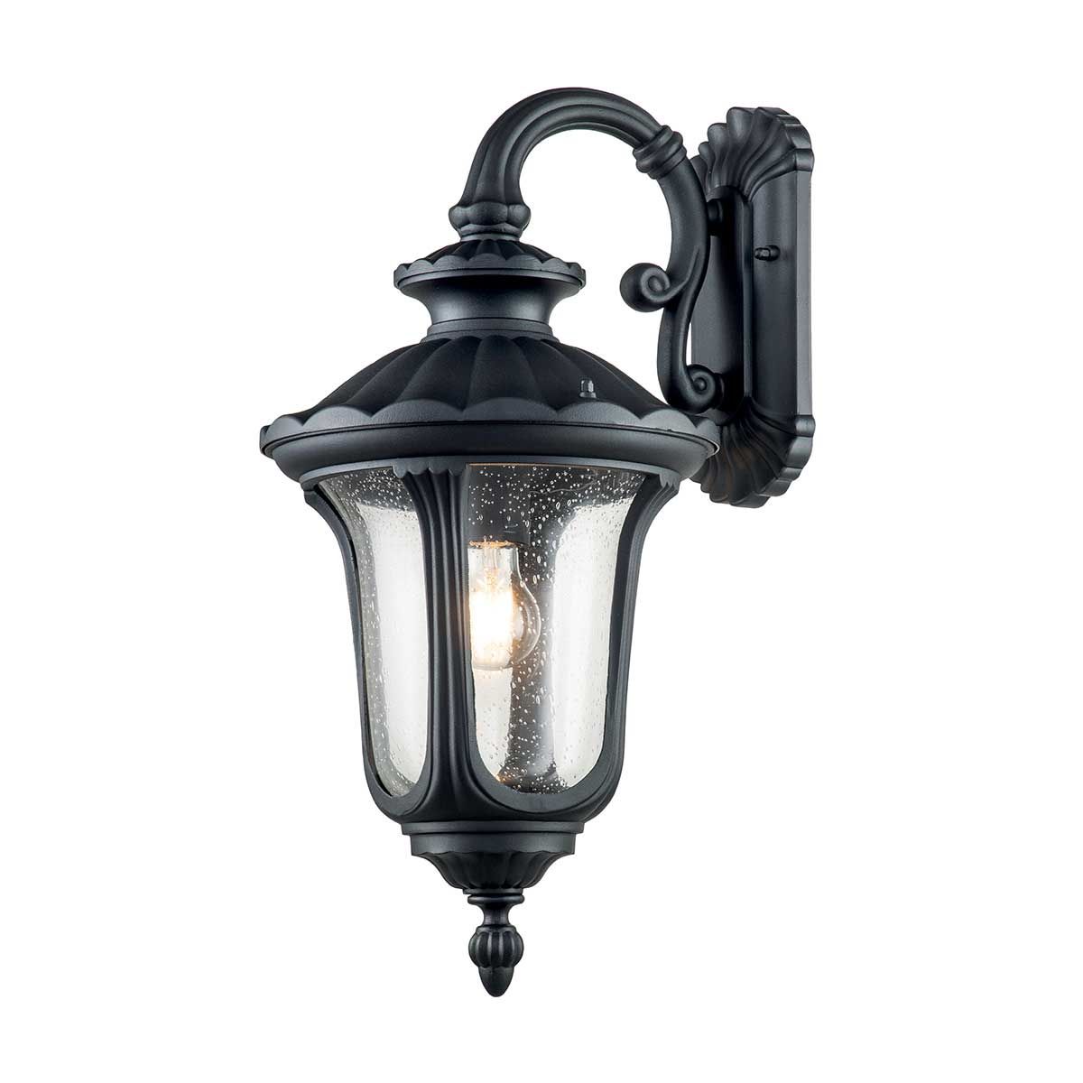 Chicago Textured Black Vintage Wall Lantern