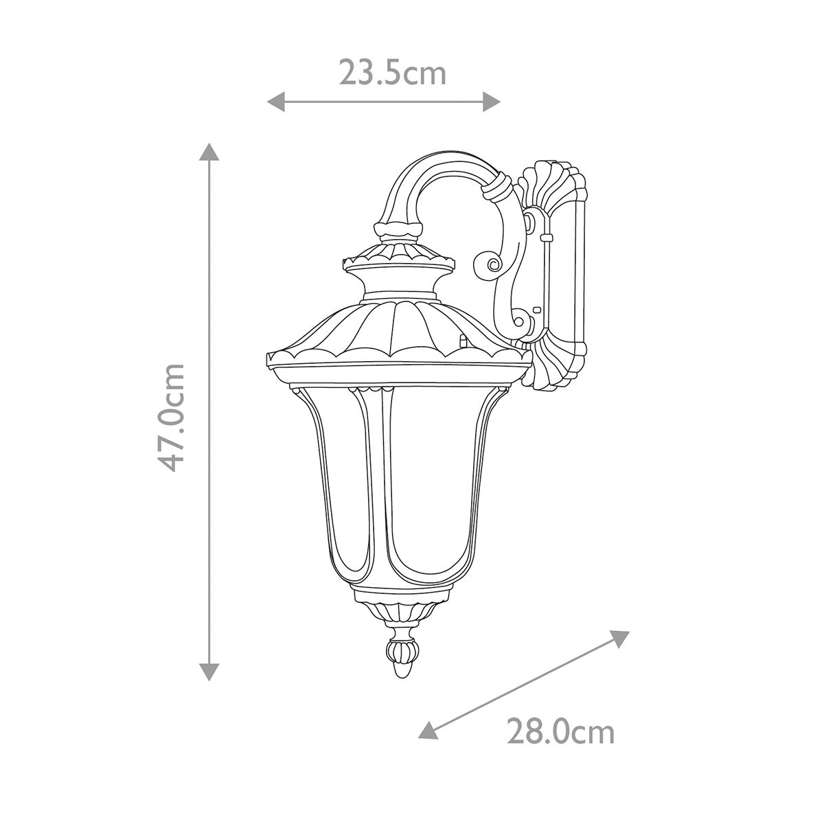 Textured Black Small Outdoor Wall Lantern with Clear Seeded Glass