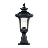 Vintage Black Chicago Outdoor Pedestal Lantern