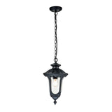 Artisan Outdoor Chain Lantern - Textured Black Finish