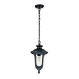Artisan Outdoor Chain Lantern - Textured Black Finish