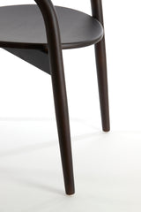 Sleek Black Wooden Dining Chair - 59x53x74 cm
