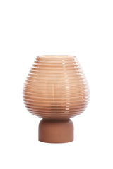 Alenna Glass Brown LED Table Lamp 18x23 cm