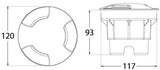 Ceci 120 3L 3W GX53 LED CCT, Ground Light, Black/Clear