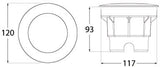 Ceci 120 3W GX53 LED CCT, Ground Light, Black/Clear