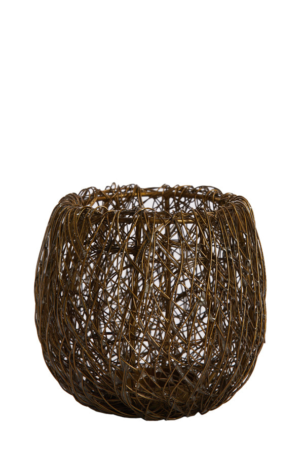 Antique Bronze Sabana Tealight Holder Ø11x10 cm