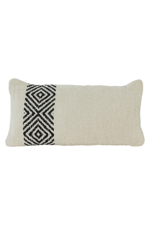 Matiana Cream-Black Rectangular Cushion 60x30 cm