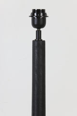 Elegant Black Matte Wooden Floor Lamp 25x135 cm