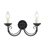 Elegant Black Chartwell Dual Sconce Wall Light