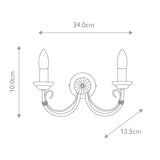 Elegant Black Chartwell Dual Sconce Wall Light