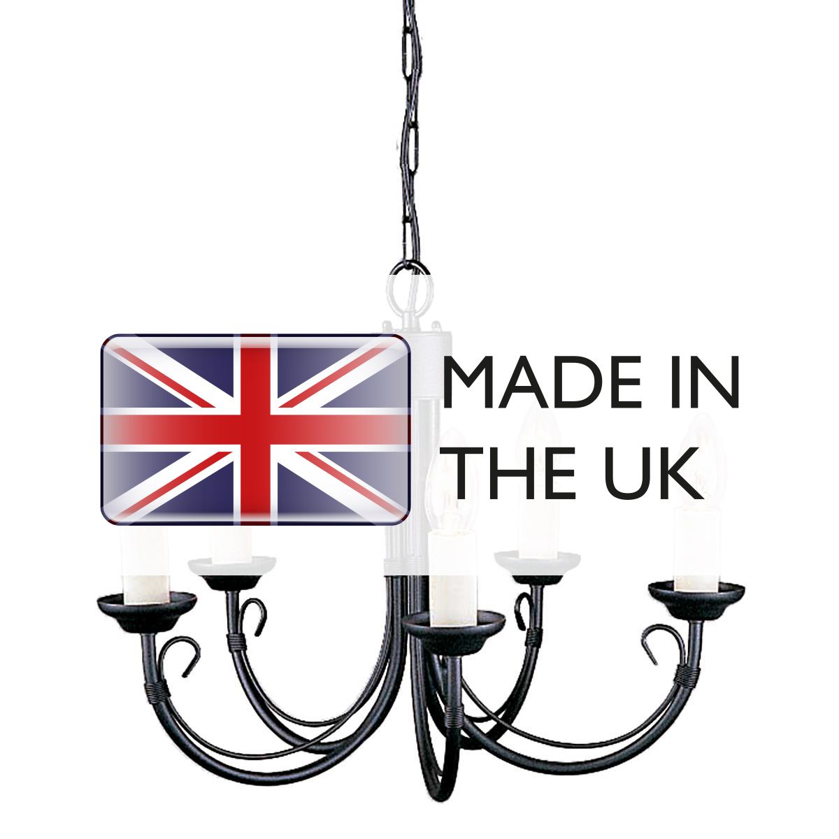 Timeless Elegance: Chartwell 5-Light Black Chandelier