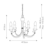 Timeless Elegance: Chartwell 5-Light Black Chandelier