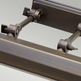 Chawton Large Dark Bronze Multi-Bulb Adjustable Picture Light, 65cm