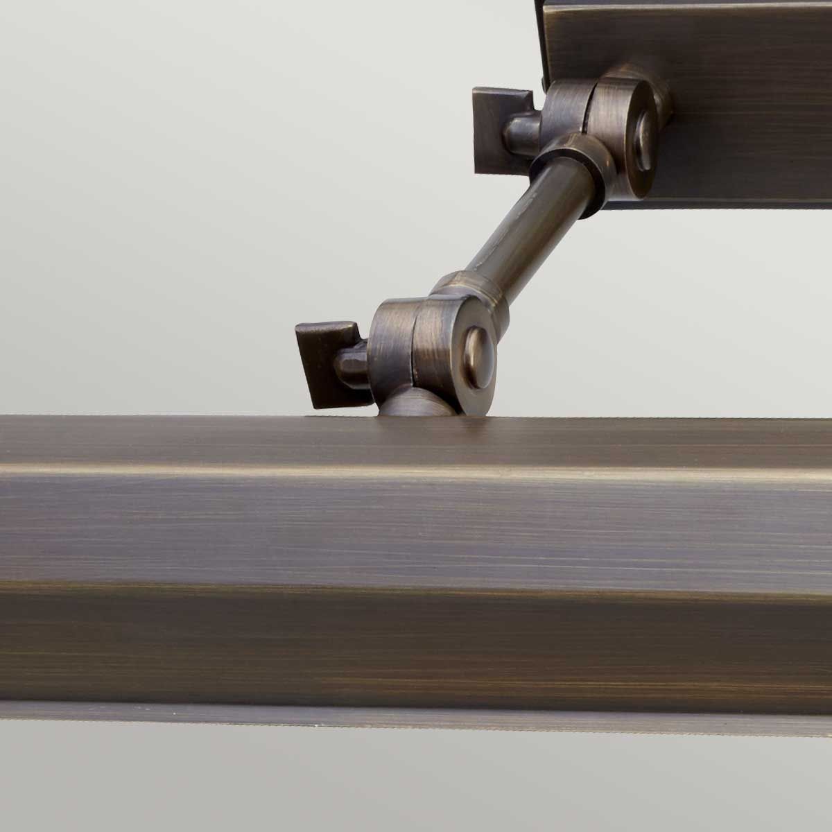 Chawton Large Dark Bronze Multi-Bulb Adjustable Picture Light, 65cm