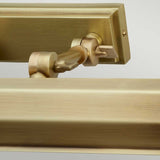 Chawton Medium Aged Brass Picture Light, 40cm Adjustable Art Lighting