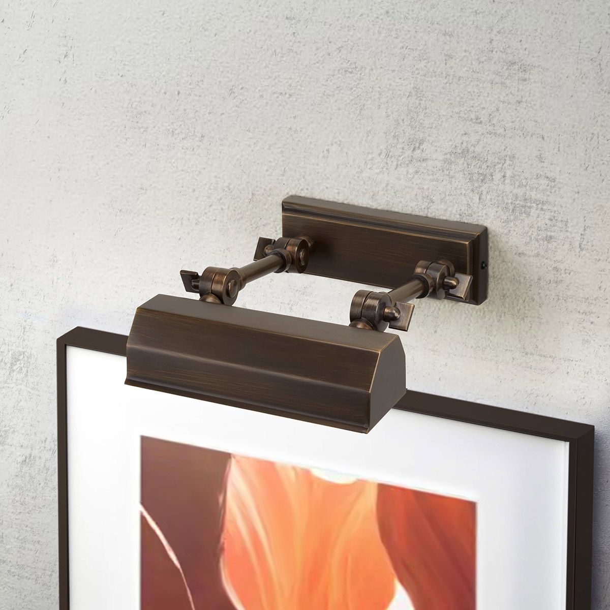Chawton Compact Single Light Dark Bronze Picture Light, 18cm