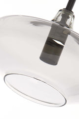 Elegant Solna Black Table Lamp with Smoked Glass, 31x22x50 cm, E14 Socket