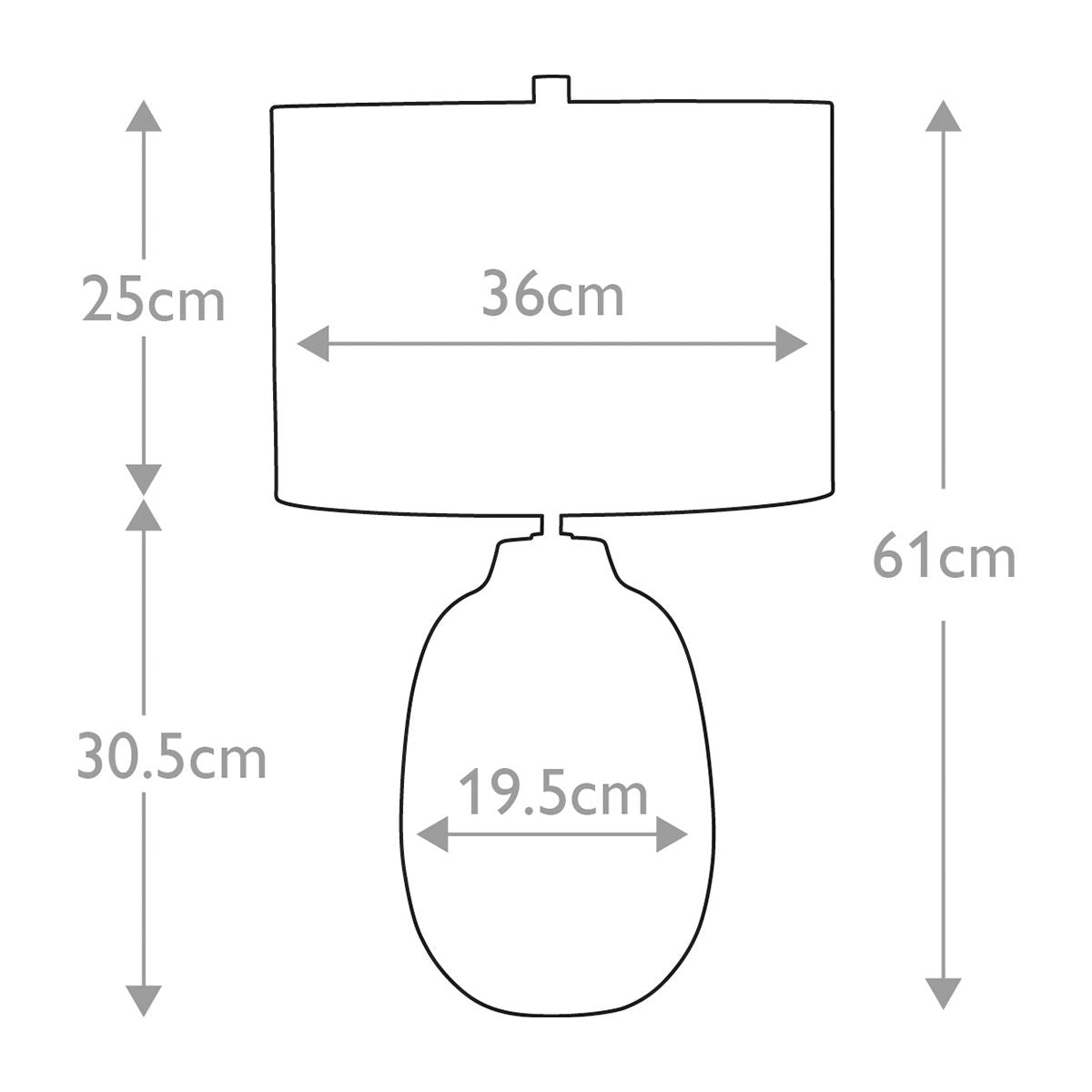 Chelsfield Ceramic Table Lamp with Faux Linen Shade