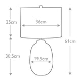 Chelsfield Ceramic Table Lamp with Faux Linen Shade