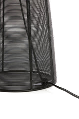 Matte Black Aboso Table Lamp - 24cm Diameter, 54cm Height