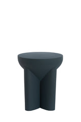 Dark Blue Mikado Round Side Table - 36x42 cm