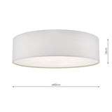 Cierro 4 Light Flush Ivory 60cm