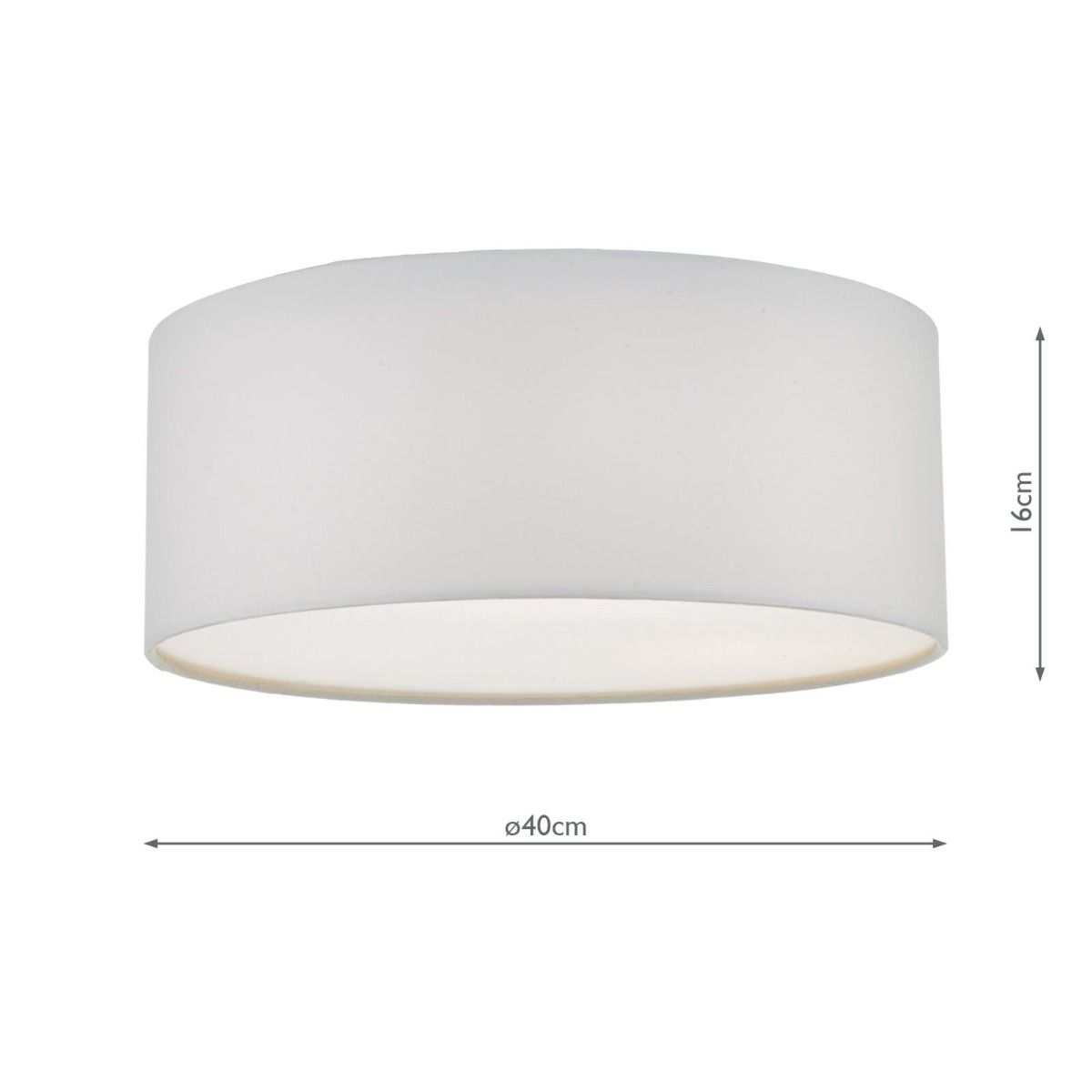 Cierro 3 Light Flush Ivory 40cm