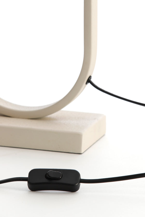 Elegant Cream Jamiri Lamp Base - 20x10x45 cm