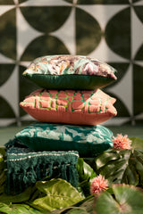 Alcoba Forest Green & Snow White Throw - 170x130 cm