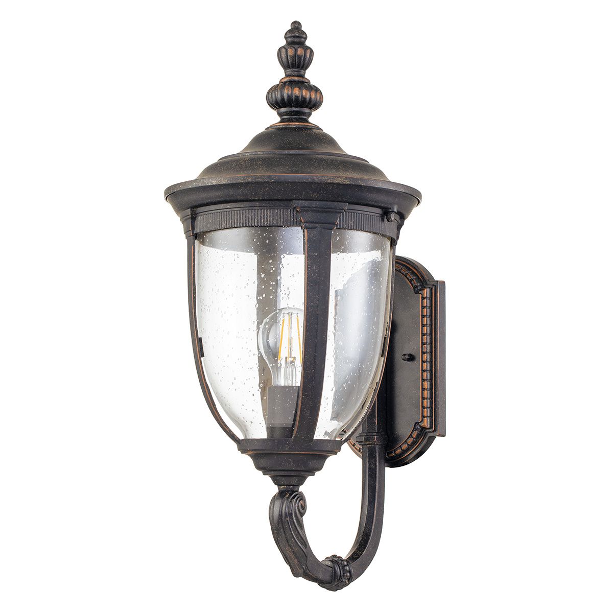 Cleveland Medium Outdoor Wall Lantern in Weathered Bronze