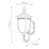 Cleveland Weathered Bronze Exterior Wall Lantern with Seeded Glass Shade