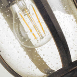 Cleveland 1 Light Outdoor Wall Lantern in Weathered Bronze Finish