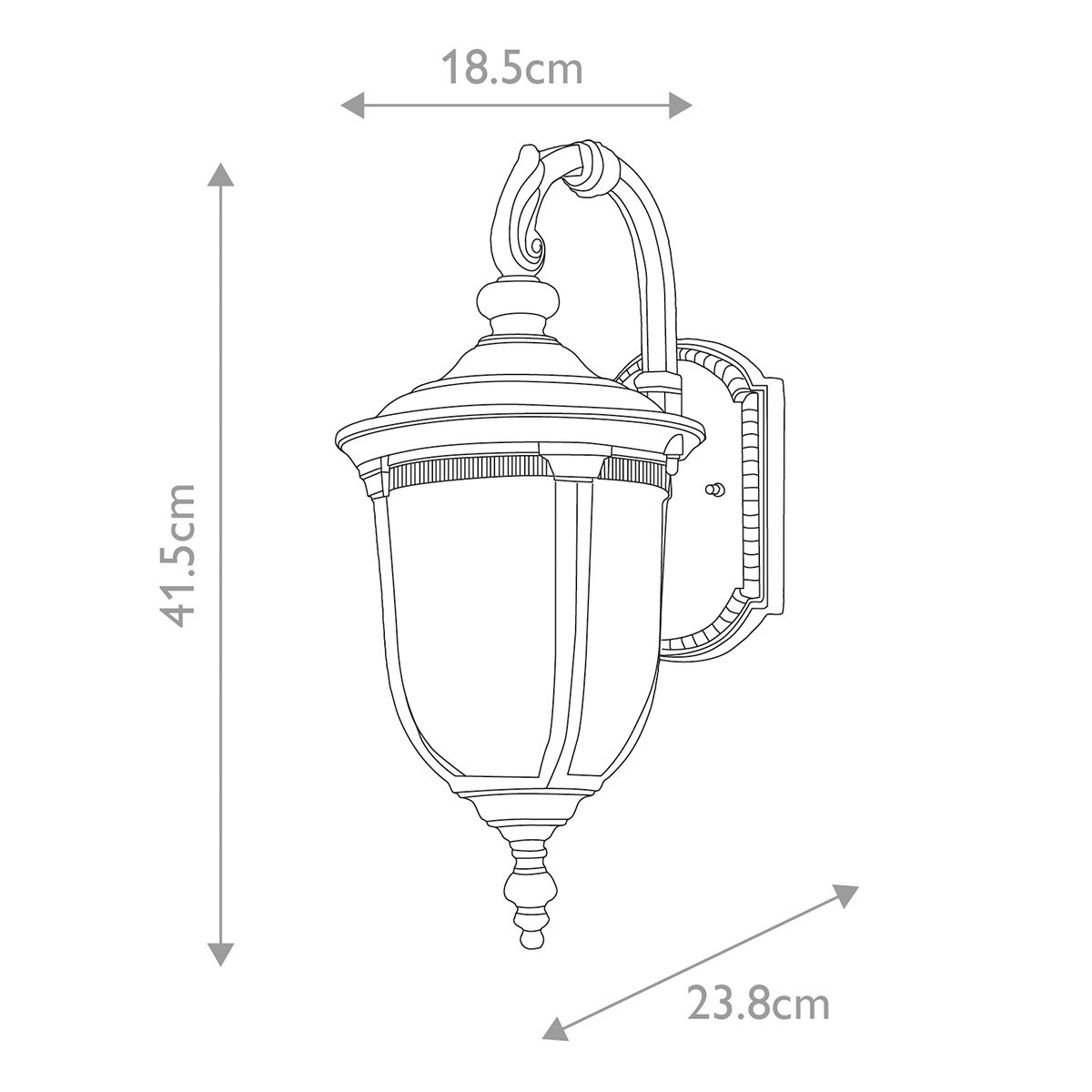 Cleveland 1 Light Outdoor Wall Lantern in Weathered Bronze Finish