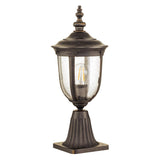 Cleveland Outdoor Lantern - Small Pedestal Light in Weathered Bronze