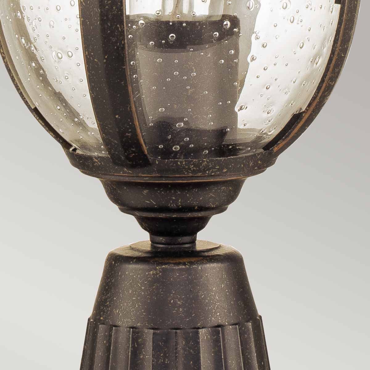 Cleveland Outdoor Lantern - Small Pedestal Light in Weathered Bronze