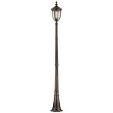 Cleveland Weathered Bronze Outdoor Lamp Post with Clear Seeded Glass