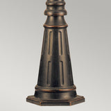 Cleveland Weathered Bronze Outdoor Lamp Post with Clear Seeded Glass