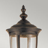 Cleveland Weathered Bronze Outdoor Lamp Post with Clear Seeded Glass