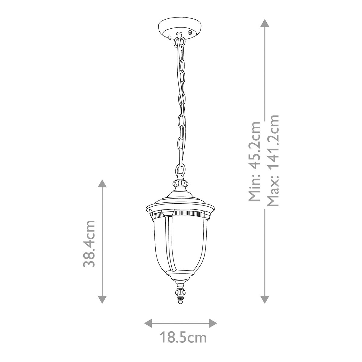 Cleveland Weathered Bronze Outdoor Hanging Lantern