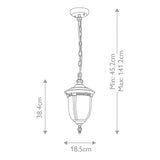 Cleveland Weathered Bronze Outdoor Hanging Lantern