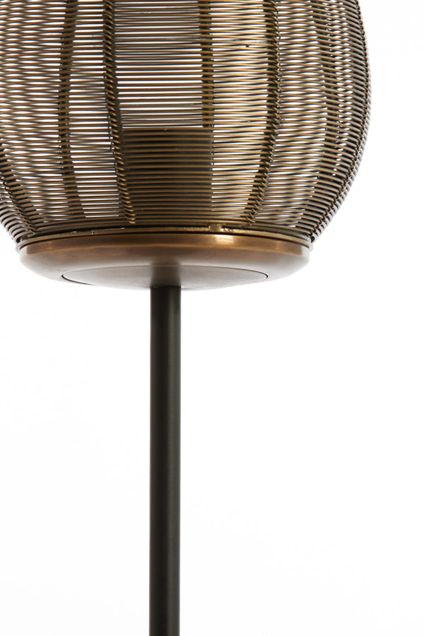 Antique Bronze and Matte Black Table Lamp – Ø18x51 cm Yaelle Design