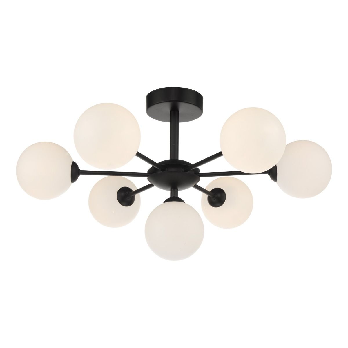 Cohen 7 Light Pendant Matt Black Frame Only