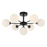 Cohen 7 Light Pendant Matt Black Frame Only