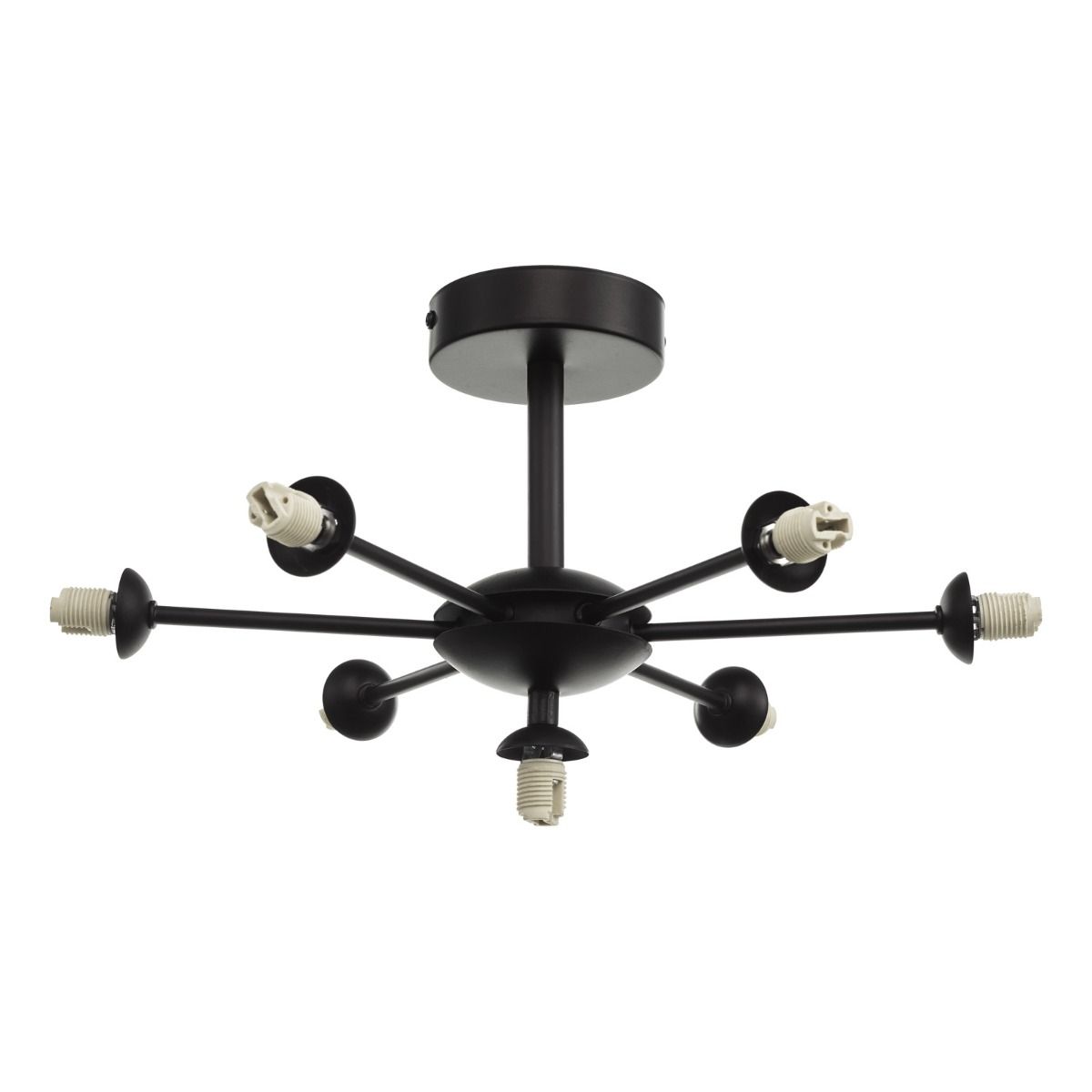 Cohen 7 Light Pendant Matt Black Frame Only