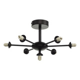 Cohen 7 Light Pendant Matt Black Frame Only