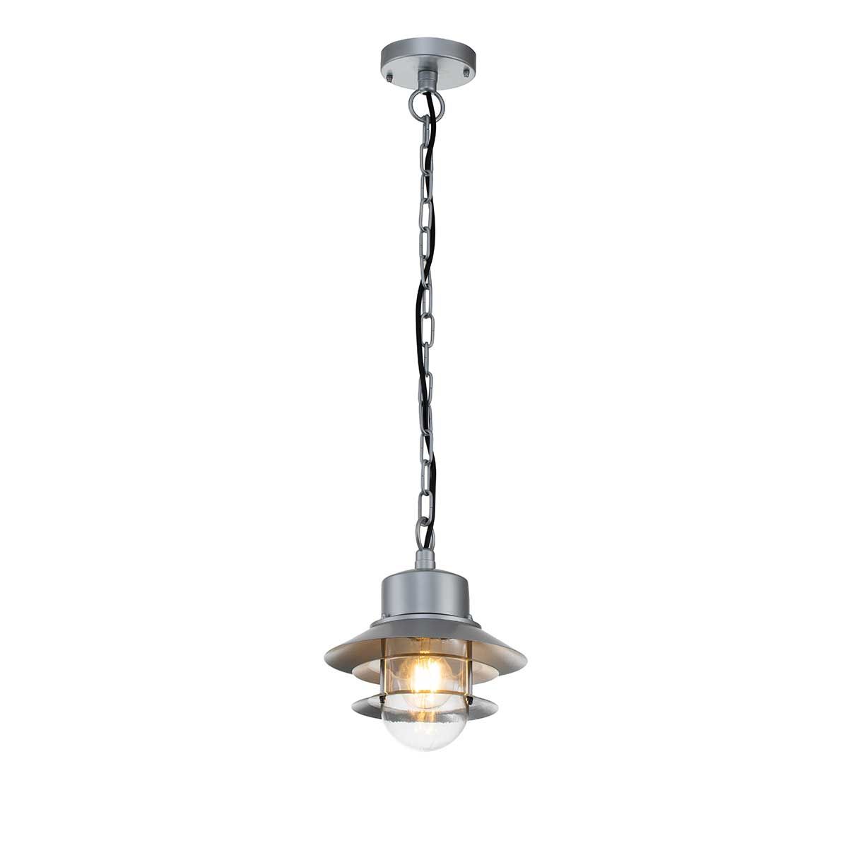 Copenhagen Outdoor Pendant Lantern - Coastal Silver Finish