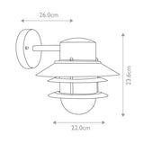 Copenhagen Coastal Silver Wall Lantern