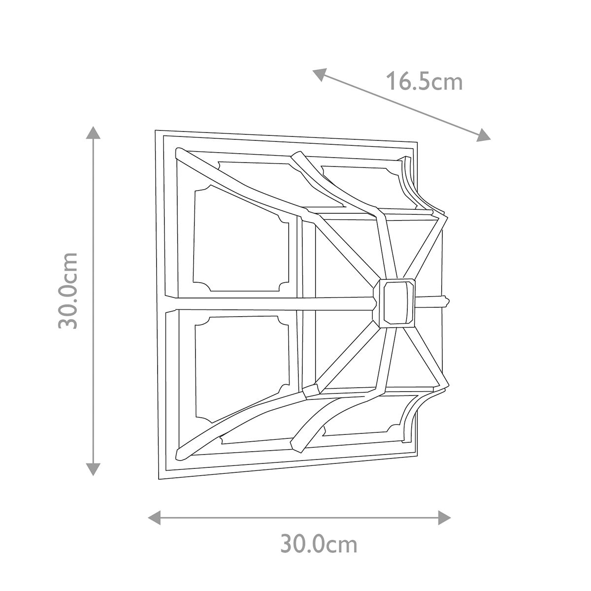 Chapel Black Flush Mount Ceiling Lantern
